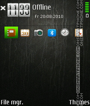 Leather Black tema screenshot