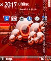 Capture d'écran Red Vector thème