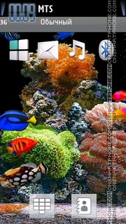 Скриншот темы Aquarium with Fishes