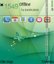 Butterflly abstract tema screenshot