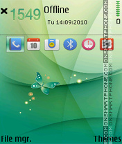 Butterflly abstract es el tema de pantalla