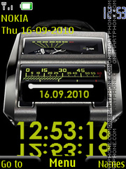 Digital Stylish Clock theme screenshot