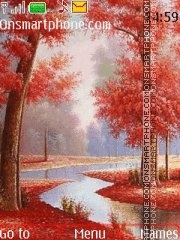 Скриншот темы Red autumn 02