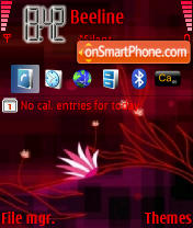 Red Flower tema screenshot