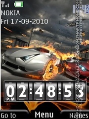 Amazing Car & Clock theme screenshot