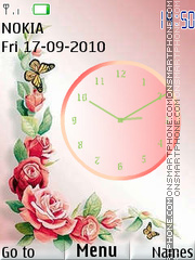 Flower Clock 03 tema screenshot