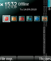 Glass icons tema screenshot