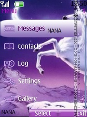 Unicorn Clock tema screenshot