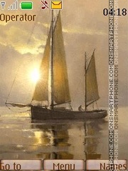 Скриншот темы Dawn on the sea