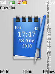 Note clock tema screenshot