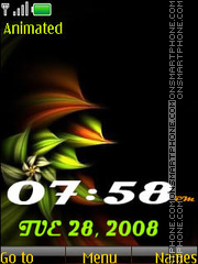 Flower clock theme screenshot