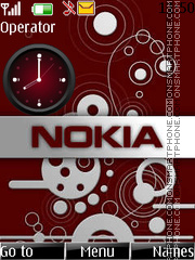 Nokia clock theme screenshot