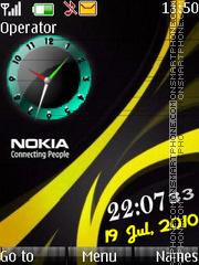 1nokia clock tema screenshot
