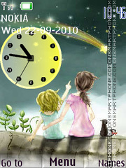 Stars Clock es el tema de pantalla