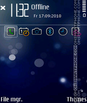 Blue light 01 tema screenshot