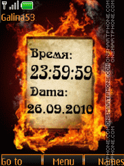 Fire clock $ date es el tema de pantalla