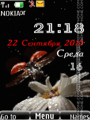 Clock camomile animated tema screenshot