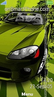 Скриншот темы Dodge Viper Green