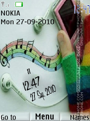 Capture d'écran Music Clock thème