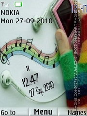 Music Clock es el tema de pantalla