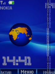 Earch clock animation theme screenshot