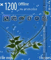 Rain Drops tema screenshot