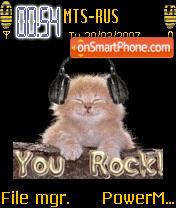 Animated DJ Cat tema screenshot