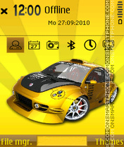 Sporty car theme screenshot