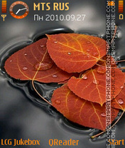 Leaves-red tema screenshot