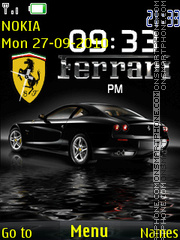 Ferrari Dual Clock theme screenshot