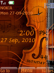 Guitar Clock 01 tema screenshot