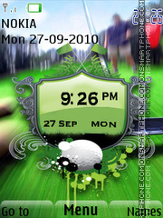 Golf Clock tema screenshot