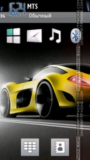 Yellow Car With Tone tema screenshot