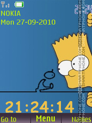 Bart Clock tema screenshot