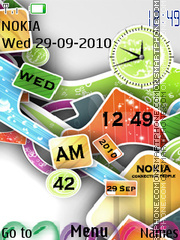 Colourful Nokia 01 theme screenshot