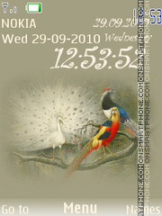Birds Clock 02 tema screenshot