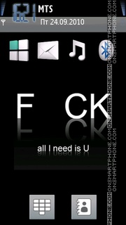 All I Need Is U theme screenshot