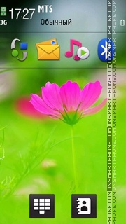 Pink Flower 04 tema screenshot