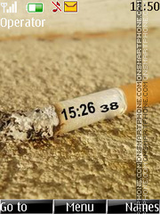 Скриншот темы Cigarette clock