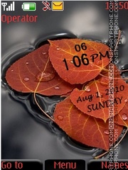 Leaf clock es el tema de pantalla