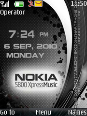 Carbon metal clock Theme-Screenshot