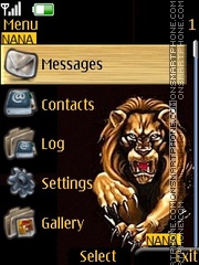 Lion Clock tema screenshot