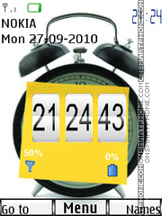 Baterry Signal Clock theme screenshot