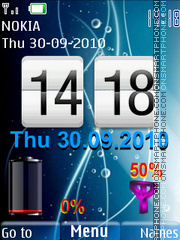 Скриншот темы Nokia Blue Battery