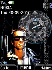 Terminator Clock tema screenshot