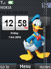 Capture d'écran Donald Duck Clock thème