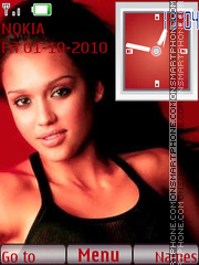 Jessica Alba Clock tema screenshot