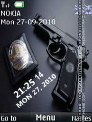 Gun Clock 02 tema screenshot