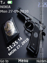 Gun Clock 02 theme screenshot