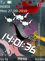 Swf Clock Animated 01 tema screenshot